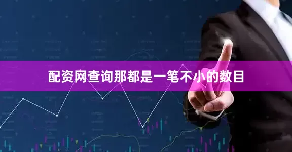 配资网查询那都是一笔不小的数目